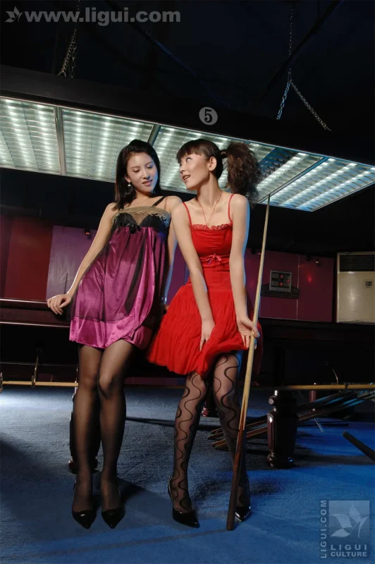 Ligui丽柜 20090108 丝袜美女玩台球 让你一饱眼福爽歪歪 咪惠美&琳达-玫瑰图库